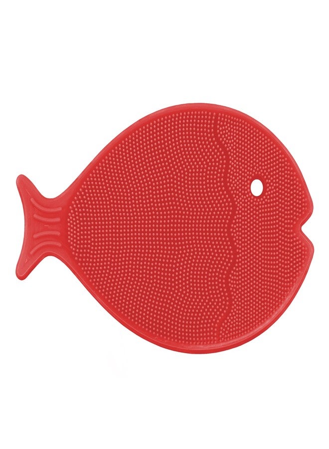 Innobaby Bathin Smart Silicone Cradle Cap Brush for Baby, Essential for Dry Skin & Eczema, Gentle Scrubber & Exfoliator with Suction Handle, Quick Dry Food Grade Silicone, Red - Image 1