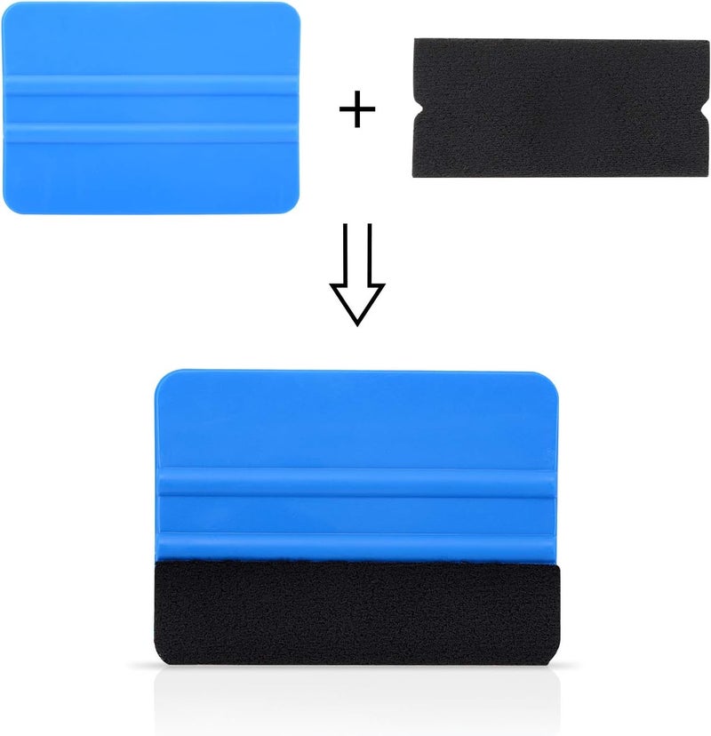 Ehdis Squeegee Accessories Fabric Felt Edge Scratch Free Soft Wet Dry Felt for Car Wrapping Scraper 3M Squeegee 50pcs/Pack (Not Included Squeege) - Image 5