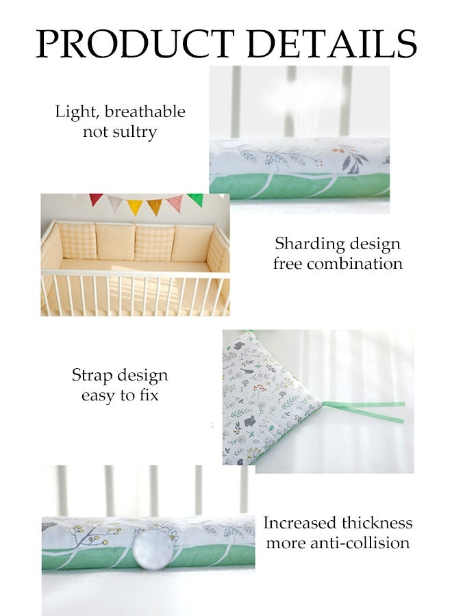 DUNISO 6 قطع حواجز سرير الأطفال القابلة للتنفس والقابلة للطي مع رغوة الذاكرة الناعمة متعددة الوظائف وقابلة للتغيير شكلها حواجز سرير الأطفال المحمولة للسفر - Image 4