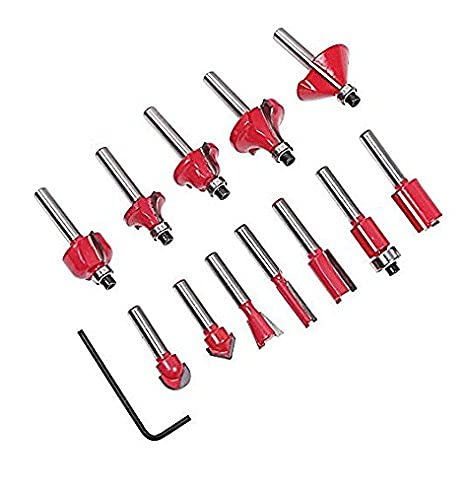 ISC ISC Premium Quality Router Bit 8mm Router Bit Set with Plastic Case for Wood Working  - Image 1