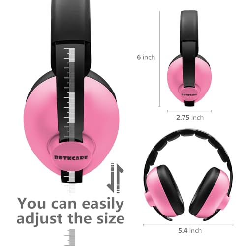 BBTKCARE Baby Headphones Noise Cancelling Headphones for Babies for 3 Months to 2 Years (Pink) - Image 3