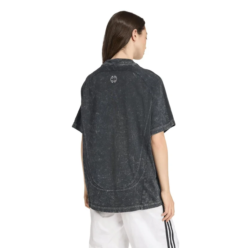 Adidas Originals BLACK Adilenium Season 4 Teamgeist Washed Rhinestone T-Shirt for Women | Best Price UAE