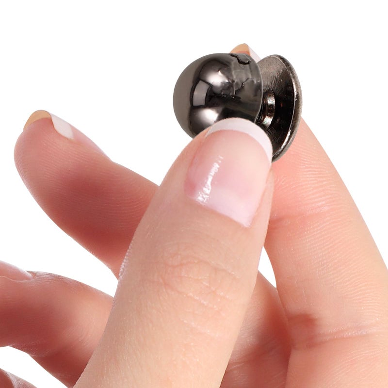 6mm Zinc Alloy Round Rivets 10pcs Gunmetal Color Leathercraft Studs For Punk Bag Clothing Accessories - Image 5