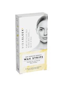 Hair Removal Wax Strips for Face Argan Oil  Aloe Vera 20 Count