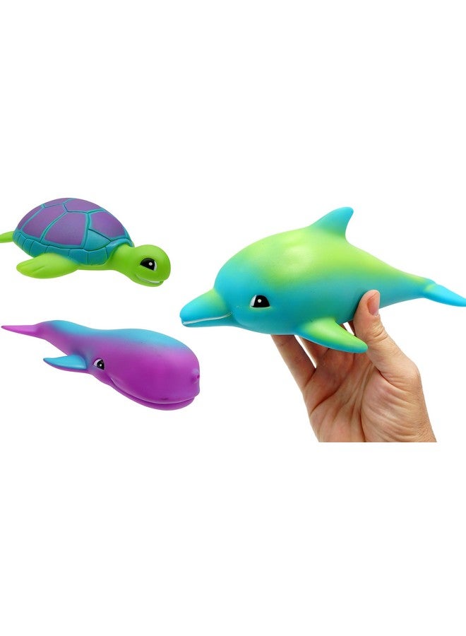JA-RU Ocean Squirt Squishy Water Animals (1 Water Toys) Fun Floating Foam Sea Animal Toys for Kids. Sea Turtle, Dolphin, Whale Toddler Bath Toys. Pool & Beach Accessories. 4012-1s - Image 1