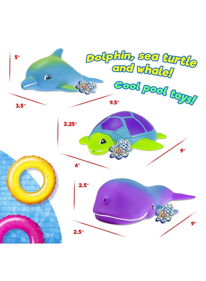 JA-RU Ocean Squirt Squishy Water Animals (1 Water Toys) Fun Floating Foam Sea Animal Toys for Kids. Sea Turtle, Dolphin, Whale Toddler Bath Toys. Pool & Beach Accessories. 4012-1s - Image 3
