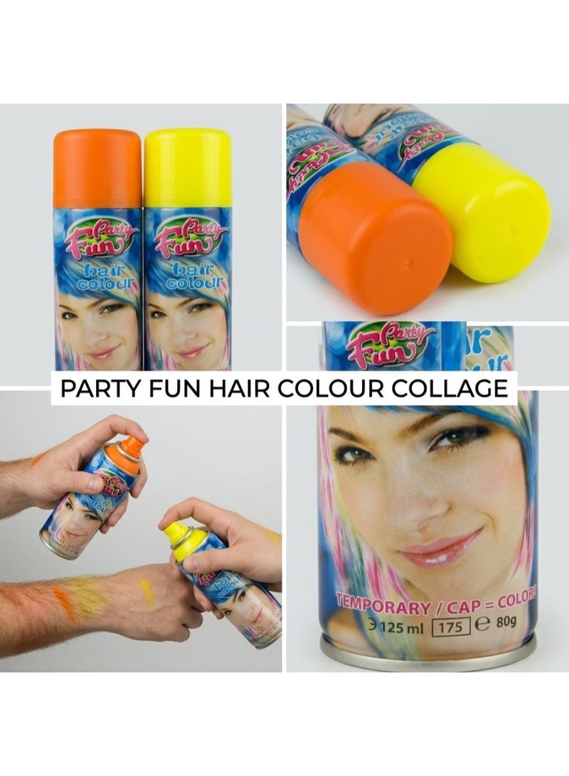 Party Fun Temporary Hair Color Spray, 6-Piece Assorted Colors - Image 5