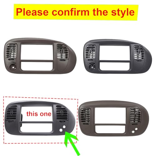 ASVEGE Center Dash Radio Climate BEZEL Panel for Ford F150 Expedition 1997-2003,Air Vent Bezel Trim Grey - Image 3