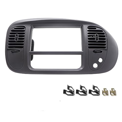 ASVEGE Center Dash Radio Climate BEZEL Panel for Ford F150 Expedition 1997-2003,Air Vent Bezel Trim Grey - Image 1