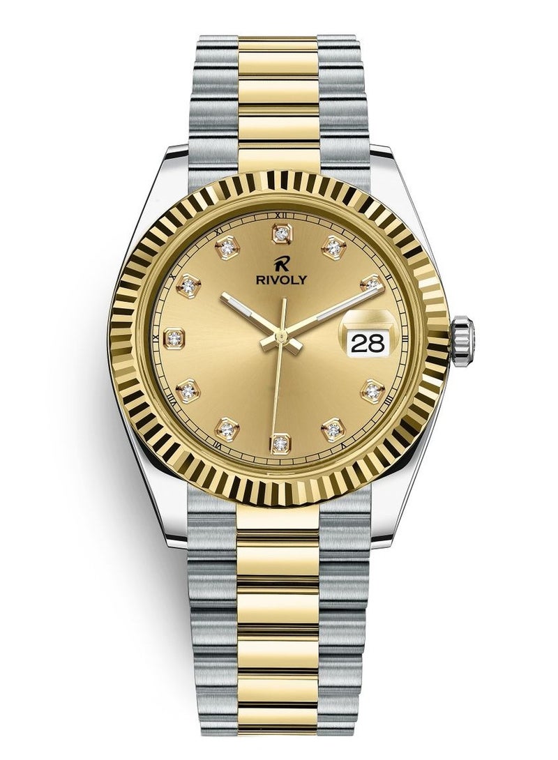 Rivoly Modern Men's Watch With Date Stainless Steel