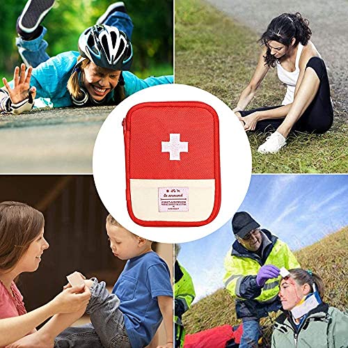 Tactine Emergency Mini Small First Aid Kit Travel Pouch Medicine Storage Bag for for Outdoor Camping Hiking Travel Emergency，Multifunction Emergency Medicine - Image 4