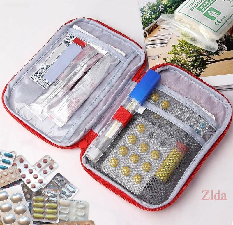 Tactine Emergency Mini Small First Aid Kit Travel Pouch Medicine Storage Bag for for Outdoor Camping Hiking Travel Emergency，Multifunction Emergency Medicine - Image 2