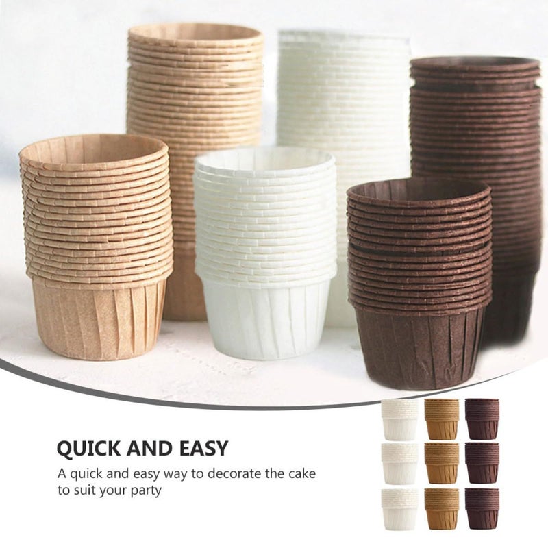 150 Pcs Heat Resistant Muffin Cups Paper Cupcake Liners Oil Proof Baking Cups Greaseproof Dessert Liners For Oven Use Home Baking Party Supplies - Image 5
