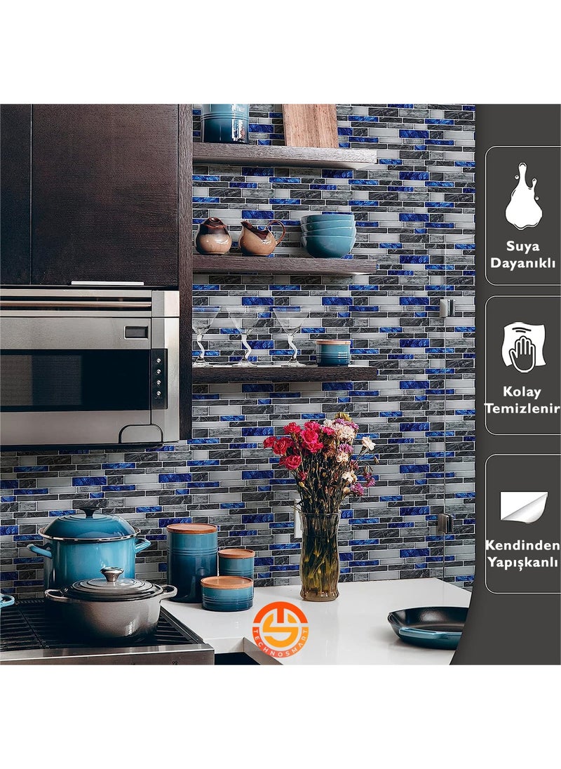 Technosmart 1Pcs 3D Self-Adhesive 30×30CM Coating Mosaic View Wall Sticker Kitchen Bathroom  - Image 2