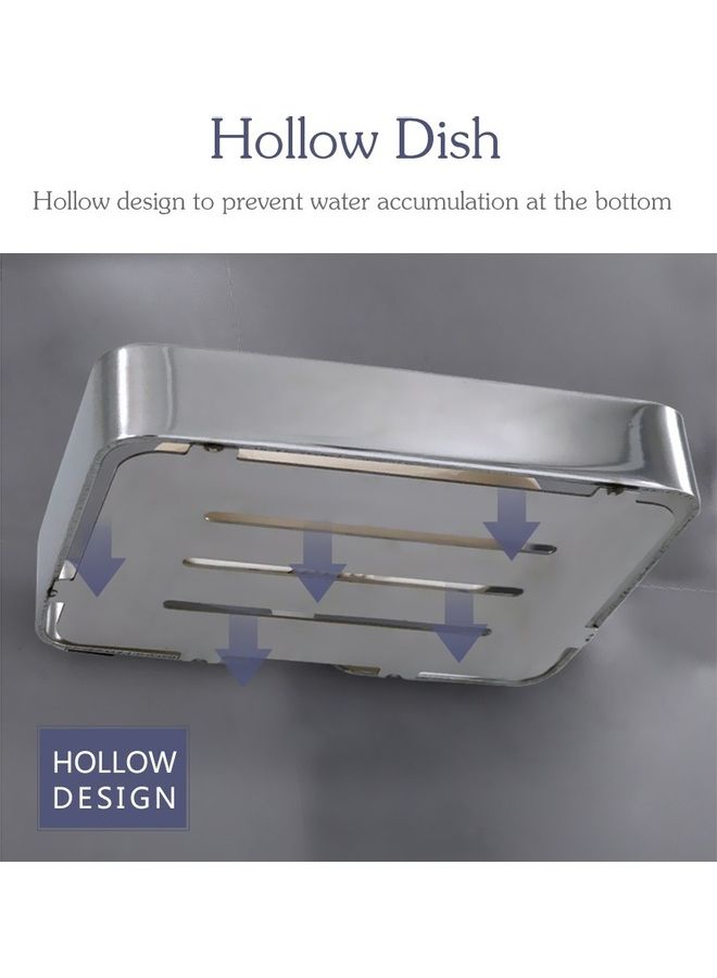 NIBEMINENT Stainless Steel Soap Dish Silver - Image 2