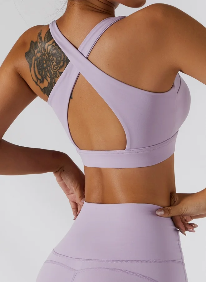 KAWN.YOGA Womens X Back Sports Bra - Padded Low Impact Workout Yoga Bra with Removable Built in Bra