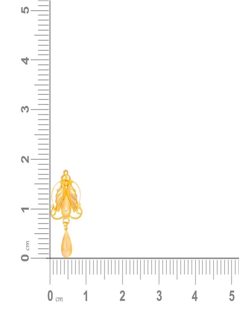 Malabar Gold and Diamonds 22KT 916 Gold Drops Earrings for Women FLER158 - Image 3