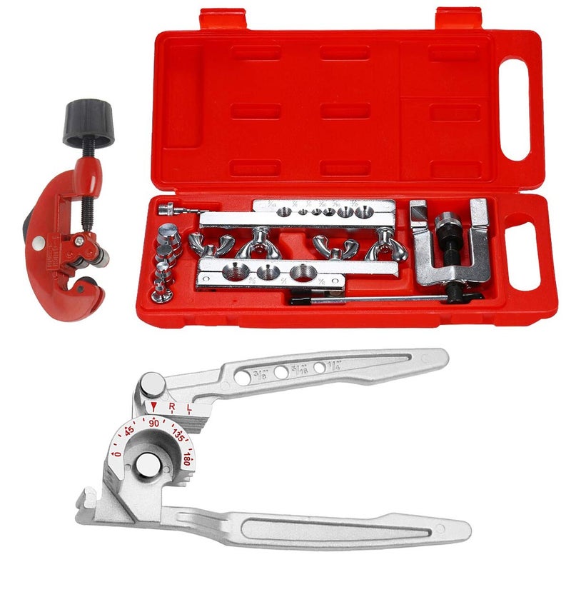 Digital Craft Digital Craft 8pcs Flaring Tool Kit Heavy Duty Steel Flaring Tools Kits Manual Pipe Double Flaring Expender Tool Tube Swaging Kit  - Image 1
