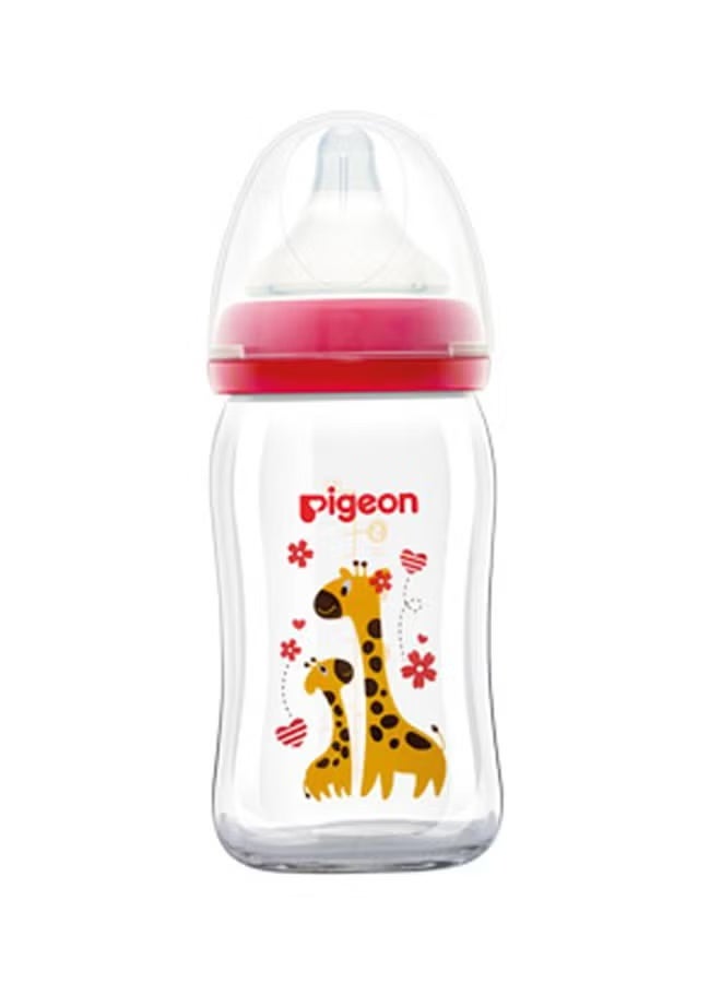 بيجون رضاعة زجاجية سوفت تاتش، حلمة بيريستالتيك بلس، عنق واسع، مصممة خصيصا للأطفال حديثي الولادة، مزخرفة، 160مل - Image 1