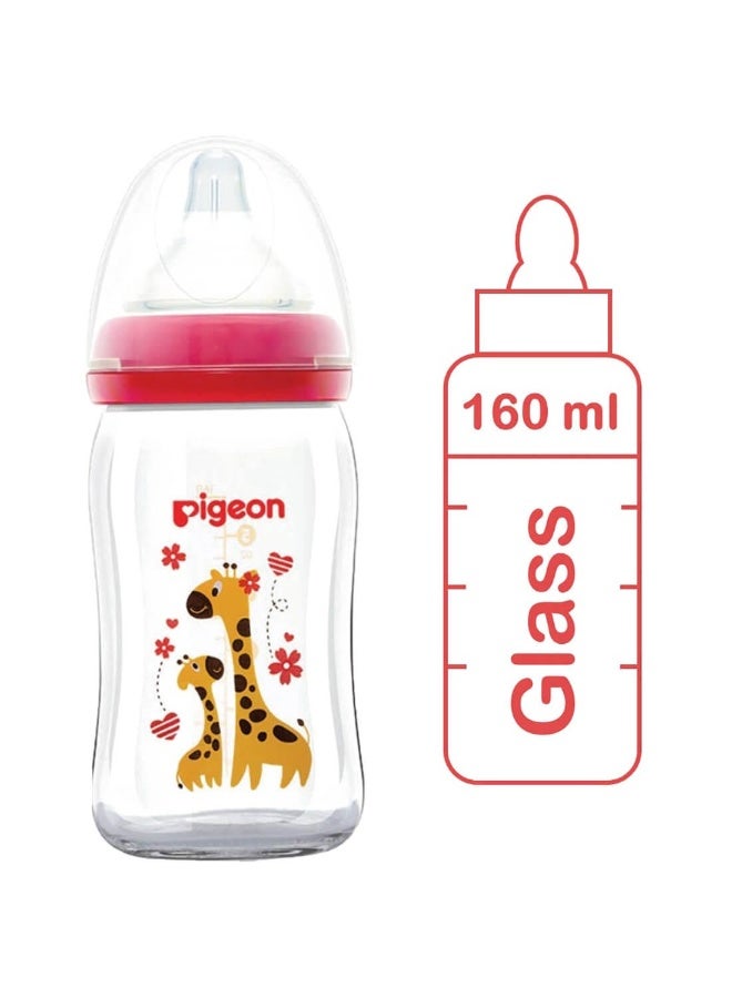 بيجون رضاعة زجاجية سوفت تاتش، حلمة بيريستالتيك بلس، عنق واسع، مصممة خصيصا للأطفال حديثي الولادة، مزخرفة، 160مل - Image 2