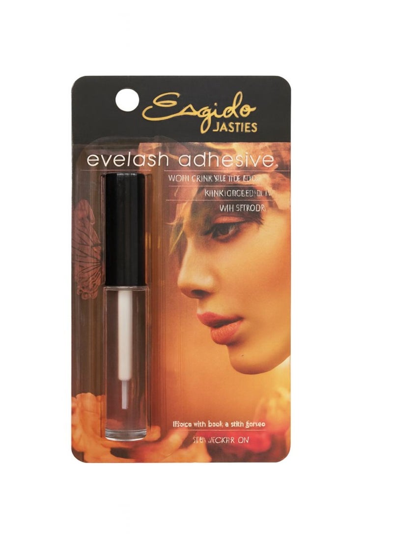 White eyelash glue in a strong, waterproof, eyeliner-shaped form with an applicator, suitable for false eyelashes, strips, and lash extensions, 7 ml