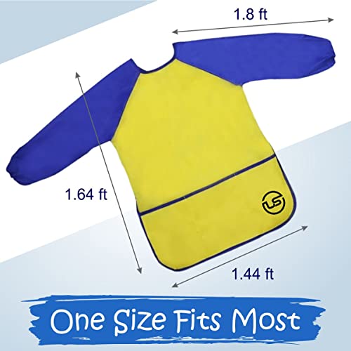 Ultimate Stationery Art Smocks for Kids, Waterproof Children and Kids Art Smock Yellow, Toddler Paint Smock and Kid Apron - Image 2