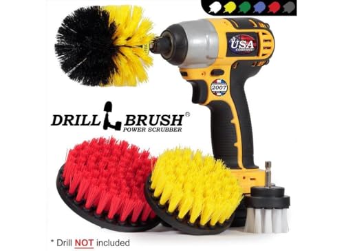 Drillbrush Drill Brush Attachment Set – Power Scrubber Brush for Tub, Tile, Shower, and Grout – All-Purpose Household Cleaning Brushes for Drill, Auto Detailing Brushes - Electric Grout Cleaner Kit - Image 4