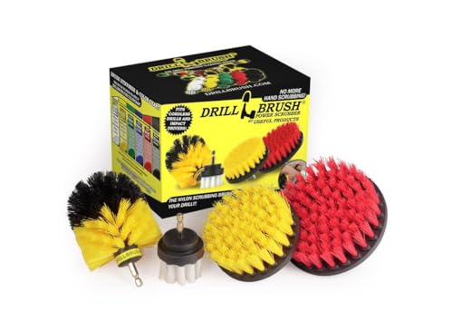 Drillbrush Drill Brush Attachment Set – Power Scrubber Brush for Tub, Tile, Shower, and Grout – All-Purpose Household Cleaning Brushes for Drill, Auto Detailing Brushes - Electric Grout Cleaner Kit - Image 1