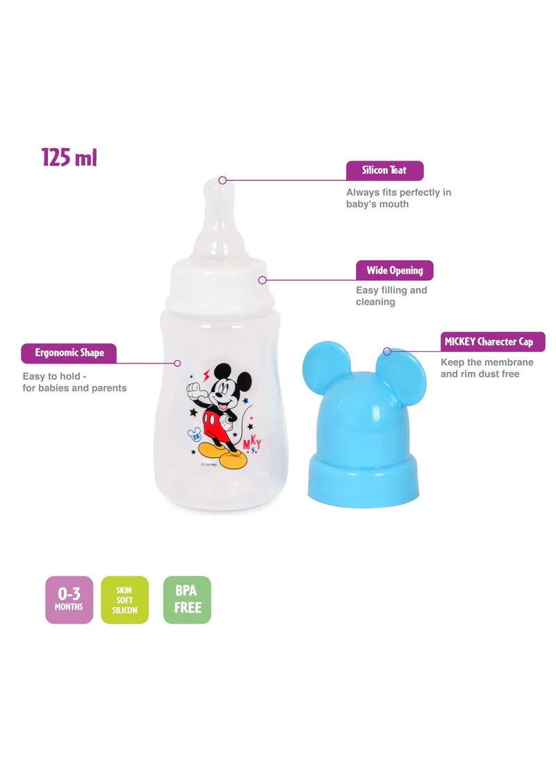 Disney Mickey Mouse Baby Feeding Bottle 0 To 3 Months 125Ml 40Z