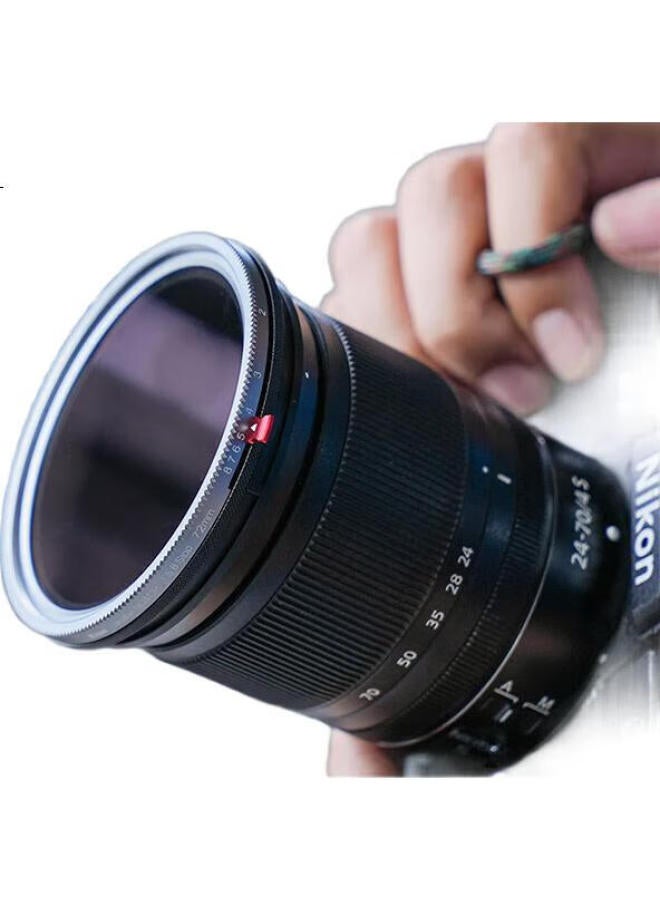 Kase 82Mm Adjustable Nd-Cpl 1.5-8, Neutral Density And Polarizing Filter Two-In Filter Set, Short Video Vlog Video Shooting Kit, 82Mm - Image 3