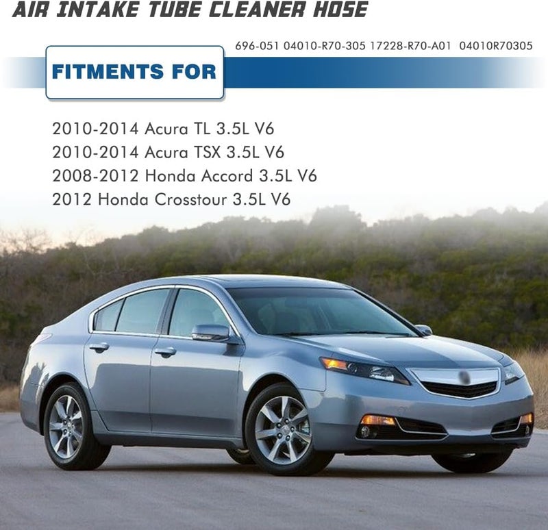 A ABIGAIL Air Intake Hose Compatible with Acura TL TSX Honda Accord Crosstour 3.5 3.5L V6 2008 2009 2010 2011 2012 2013 2014 Rplaces # 04010-R70-305 17228-R70-A01 696-051 Air Intake Duct Tube Boot - Image 5