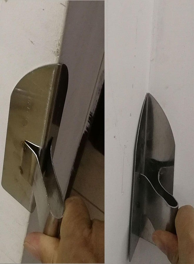 zeng 2 Piece Drywall Corner Tool Set, Stainless Steel Sheetrock External Corner Trowel & Internal Corner Trowel, Perfect 90-Degree Right-Angle plastering Tool, Silver - Image 2