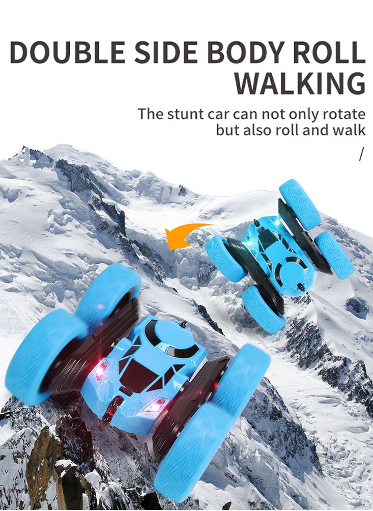 Perfii Remote-Controlled RC Stunt Car with Double-Side Body Roll Walking, Dual Front Lights, TRP Material, Vacuum Tires, Powerful Motor, Muddy Terrain Mastery, 360° Rotation, and Wireless Comfort Control  - Image 2