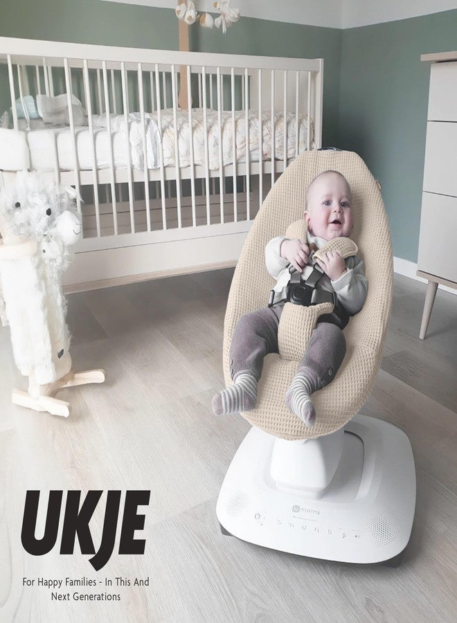 UKJE Protective Swing Cover Compatible with 4moms or MamaRoo 5, Multi-Motion Baby Swing, Baby Swing Liners, Baby Rocker Cover, Easy to Install, Easy to Wash, Handmade in Europe, Taupe - Image 5