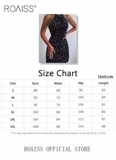roaiss Banquet Party Dress for Women Evening Dresses Halter Neck Sequins Short-Length Sleeveless Prom Ball Gown Wedding Elegant Slim Formal Dresses Bridesmaid Dress  - Image 3