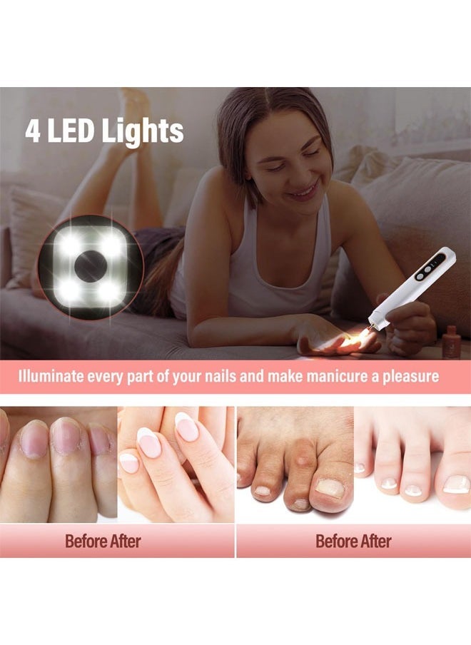 Hihonor Professional Cordless Electric Nail Drill with 12 Drill Bits, 3 Speeds Portable Nail Sander Tools Rechargeable Nail Drill Machine for Acrylic Gel Nails, Nail Drill File Kit for Home, Salon, Travel Gifts  - Image 2