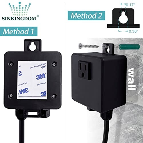 SINKINGDOM Garbage Disposal SinkTop Air Switch Kit with Long Button,Brass Made Cover,Brushed Nickel - Image 3