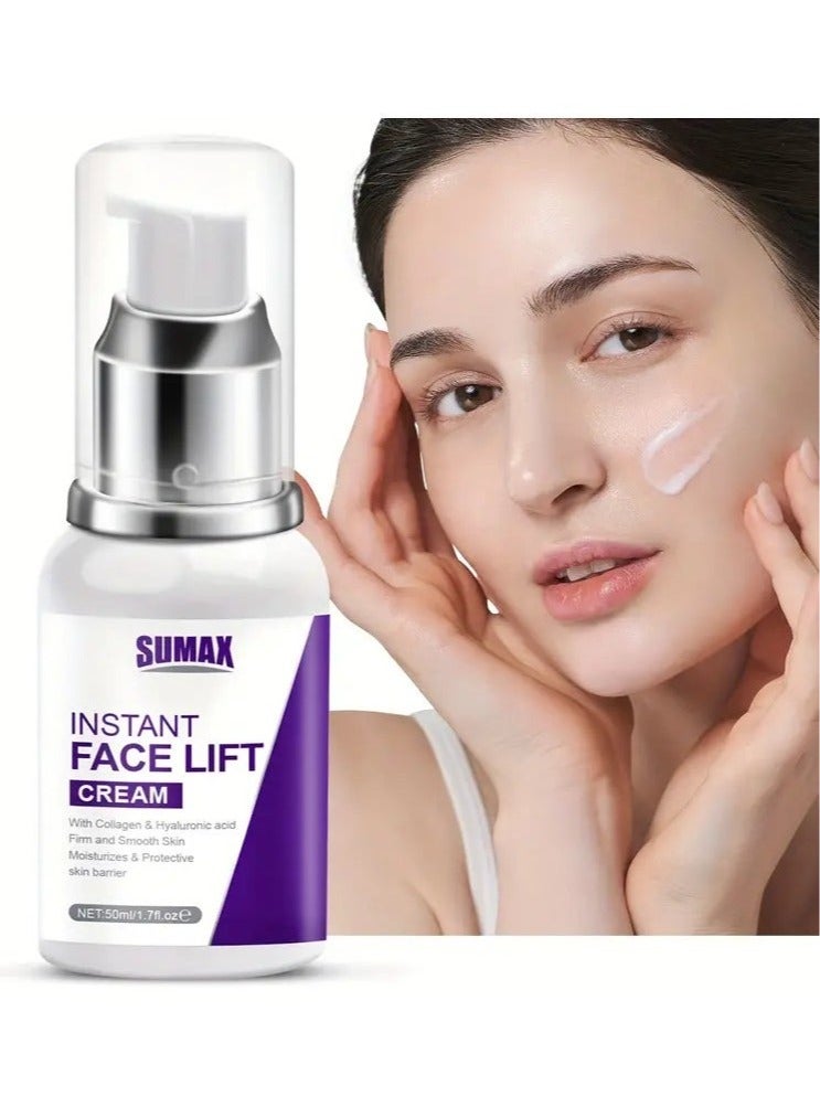 SUMAX Anti-Wrinkle Instant Face Lift Cream - 50Ml | Hydrating & Firming, Reduces Fine Lines, Suitable For All Skin Types, With Collagen & Hyaluronic Acid Plant Squalane - Image 1