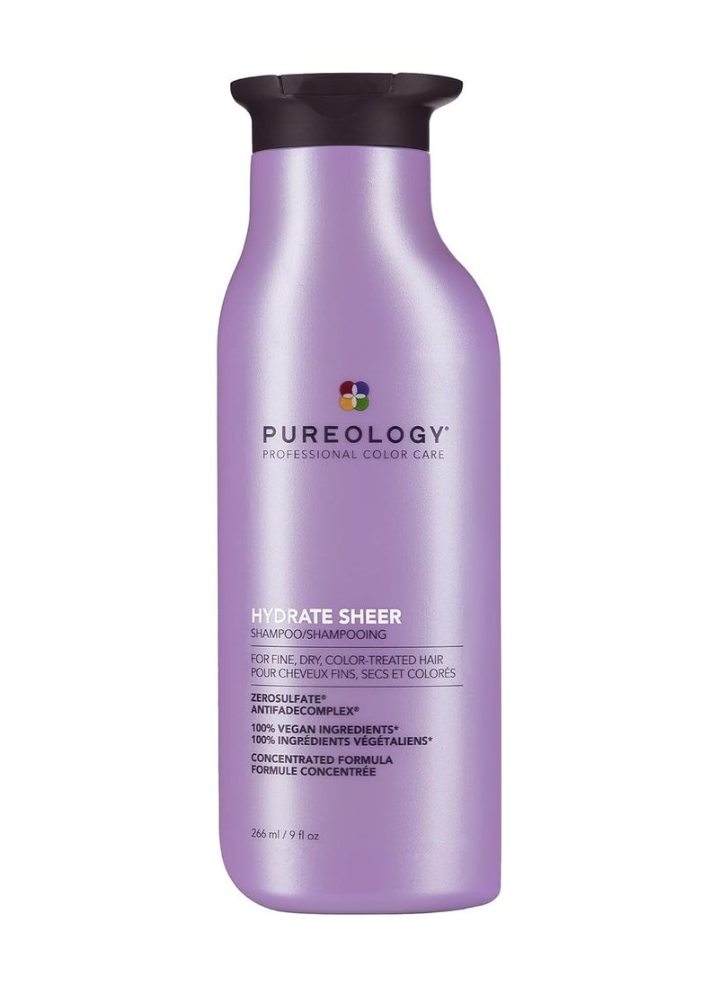 PUREOLOGY Pureology Hydrate Sheer Nourishing Shampoo | For Fine, Dry Color Treated Hair | Sulfate-Free | Silicone-Free | Vegan  - Image 1