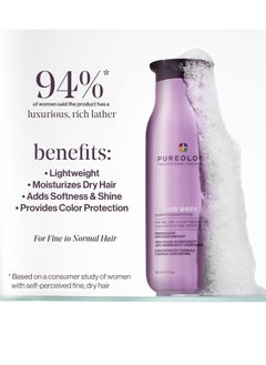 PUREOLOGY Pureology Hydrate Sheer Nourishing Shampoo | For Fine, Dry Color Treated Hair | Sulfate-Free | Silicone-Free | Vegan  - Image 2
