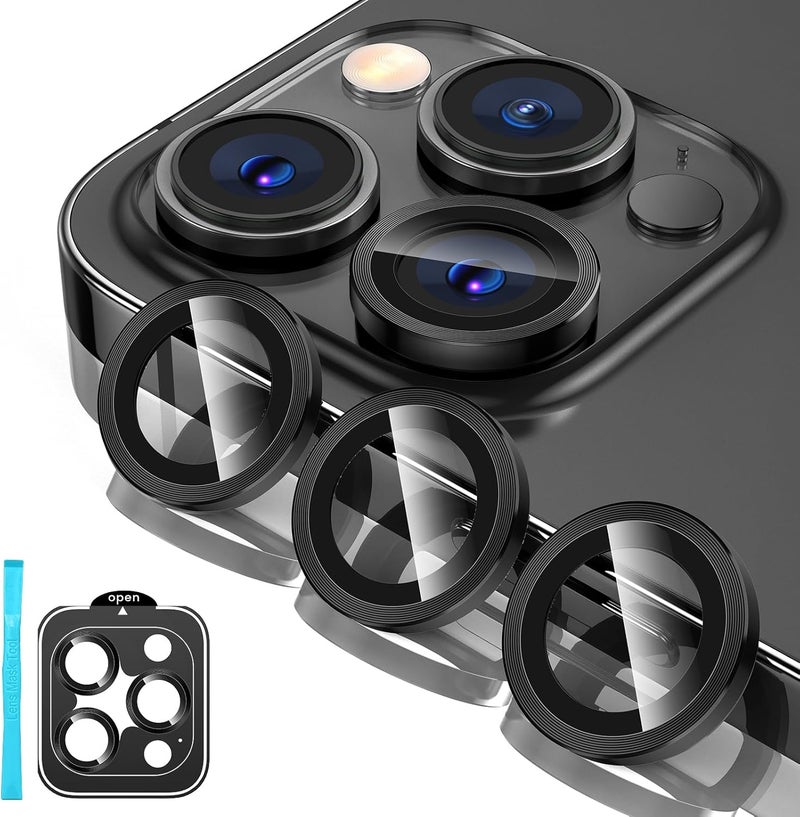 Tensea Camera Lens Protector Compatible for iPhone 17 Pro Max/17 Pro/15 Pro Max/15 Pro/16 Pro Max/16 Pro/14 Pro Max/14 Pro, Metal Tempered Glass Cover Camera Screen Protector Accessories,Case Friendly - Image 1