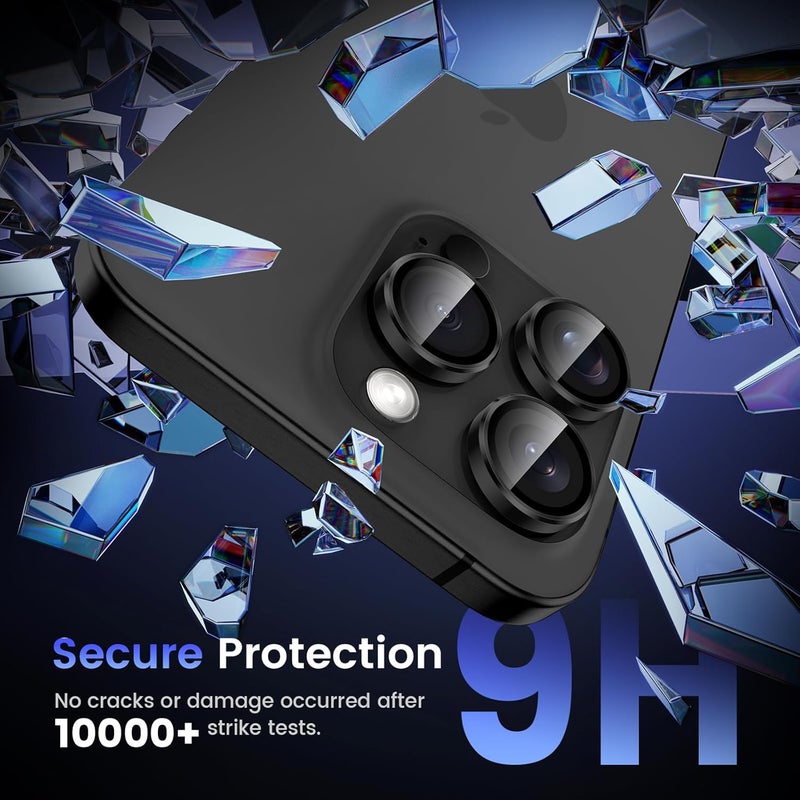 Tensea Camera Lens Protector Compatible for iPhone 17 Pro Max/17 Pro/15 Pro Max/15 Pro/16 Pro Max/16 Pro/14 Pro Max/14 Pro, Metal Tempered Glass Cover Camera Screen Protector Accessories,Case Friendly - Image 5