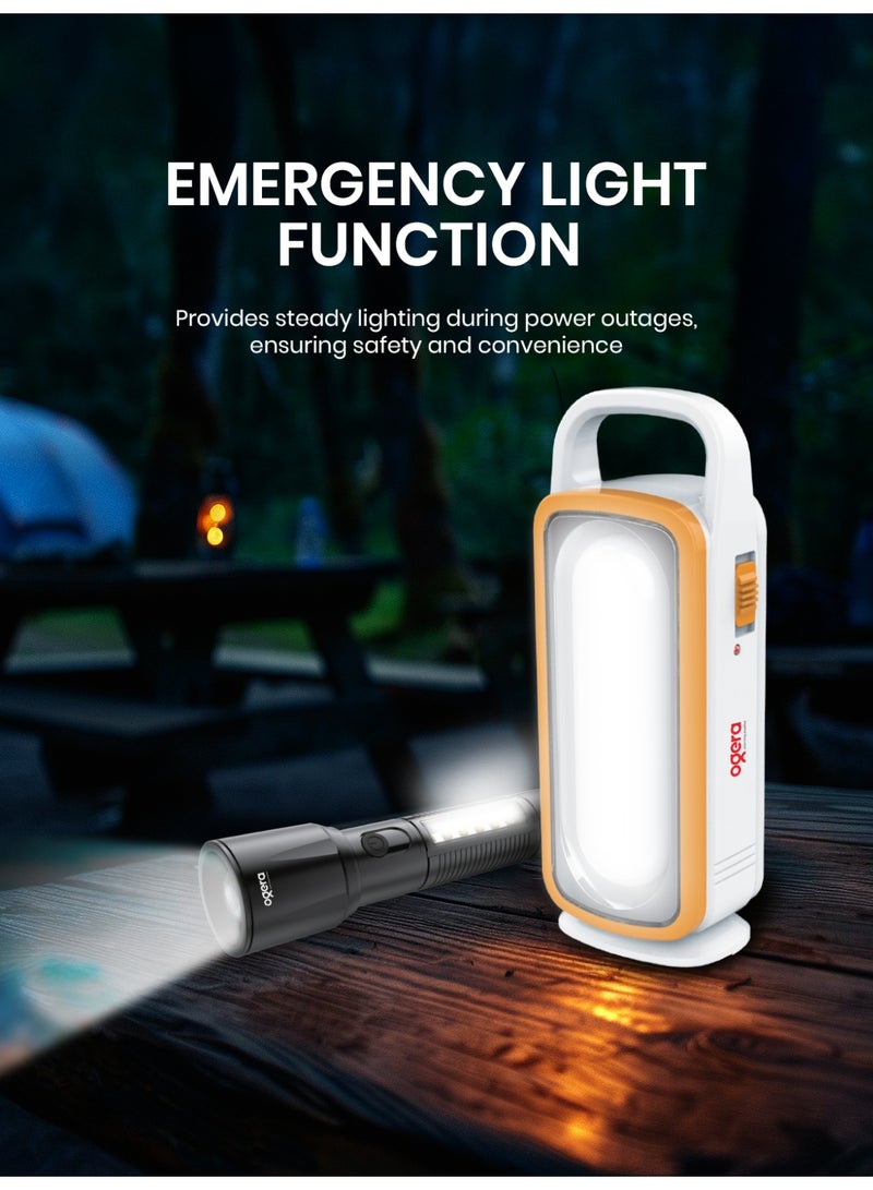 Ogera Rechargeable LED Flashlight & Emergency Light – Ultra-Bright Torch with Long-Lasting Battery, Multi-Function Portable Light for Camping, Hiking, Home & Power Outages - Image 4