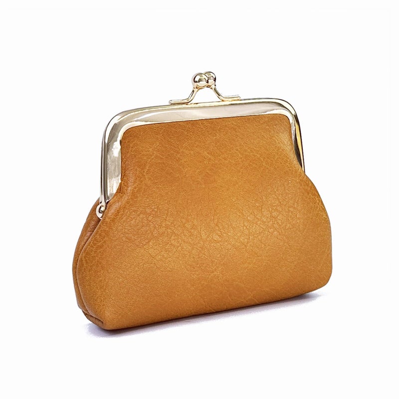 Lavogel Coin Purse, Kiss Lock Coin Purse for Women, Large Capacity Coin Pouch,Vintage Change Purse Cute Car Coin Holder for Women (1-Brown) - Image 3