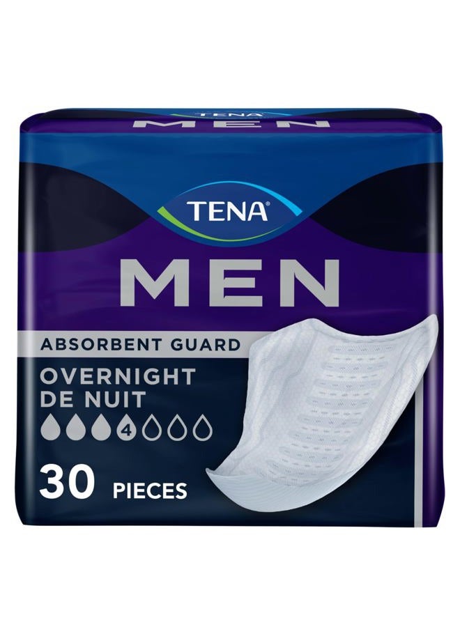 Tena Men Incontinence Guards for Men, Men's Pads, Bladder Control, Overnight Absorbency, 30 Count - Image 1