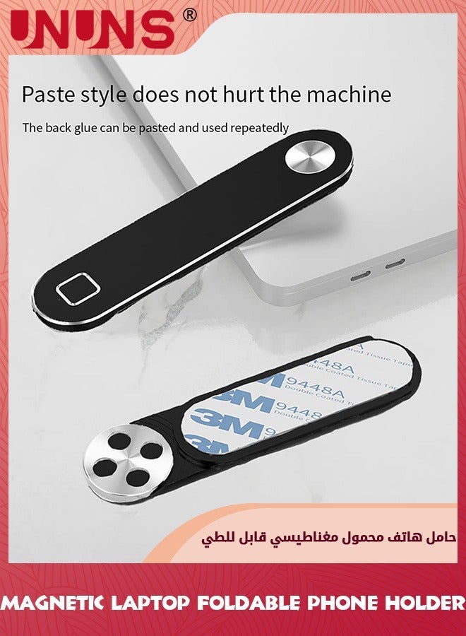 UNUNS Magnetic Phone Holder,Adjustable Aluminum Alloy Foldable Mount,Laptop Side Mount Clip,PC Tablet Smartphone Dual Screen View,Portable Expansion Bracket For Any Laptops,Rotating Holder - Image 4