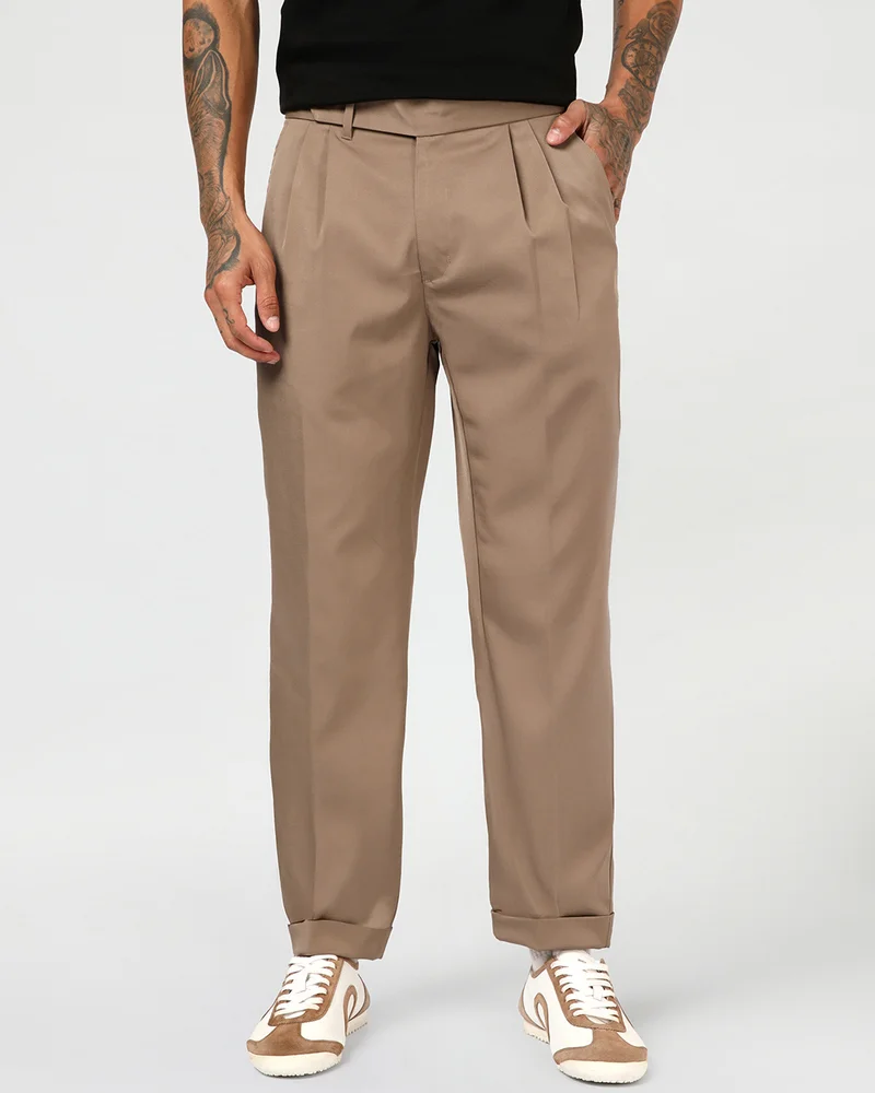 بيواكوف Men's Brown Gurkha Pants