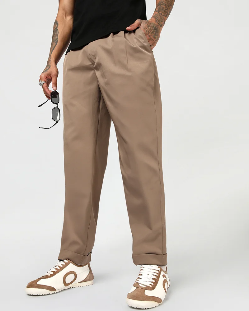 بيواكوف Men's Brown Gurkha Pants