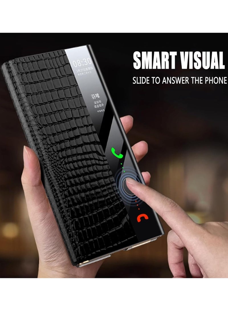 Smart View Flip Case Compatible with Huawei Mate XT Ultimate Design, Slim Flip Case Drop Protection Shockproof Protective Cover with Window View Function - Image 2