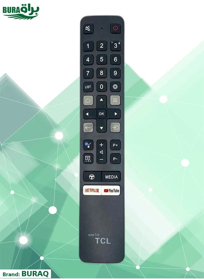 براق جهاز التحكم عن بعد الاستبدال لـ TCL Mini-4K UHD Smart Android TV 